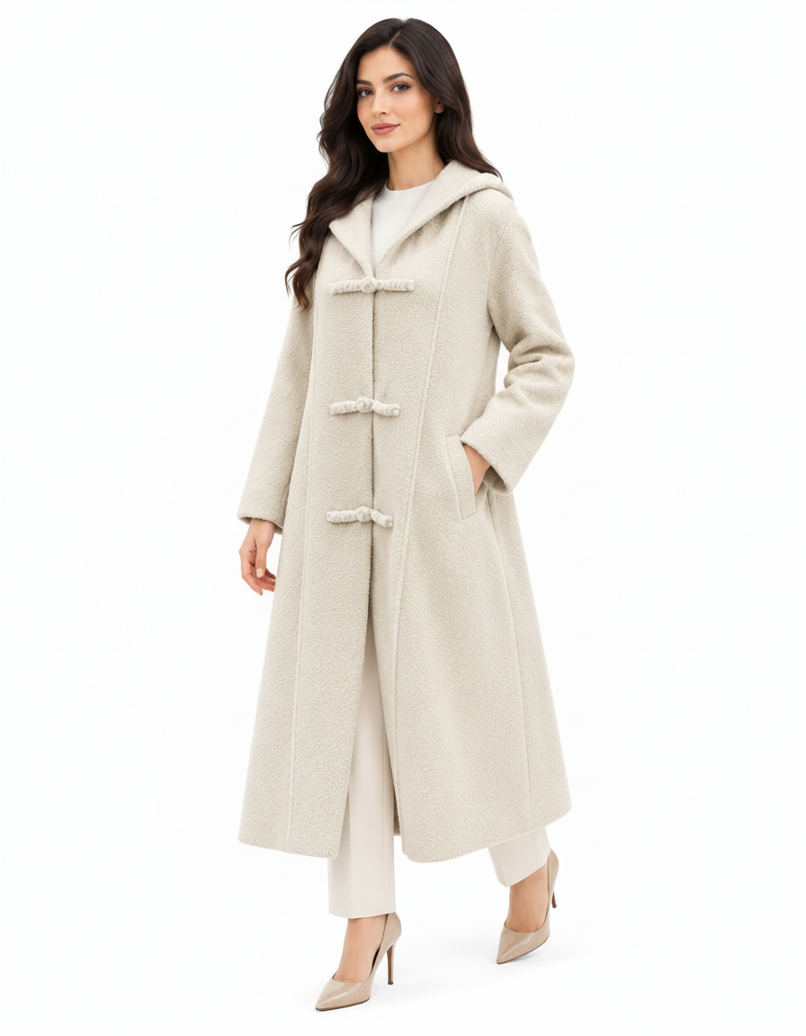 Sultana Classic Maxi Jacket – Relaxed Fit V-Neck  Elora