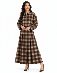 Thuraya Plaid Jacket – Relaxed Fit Collared  Elora