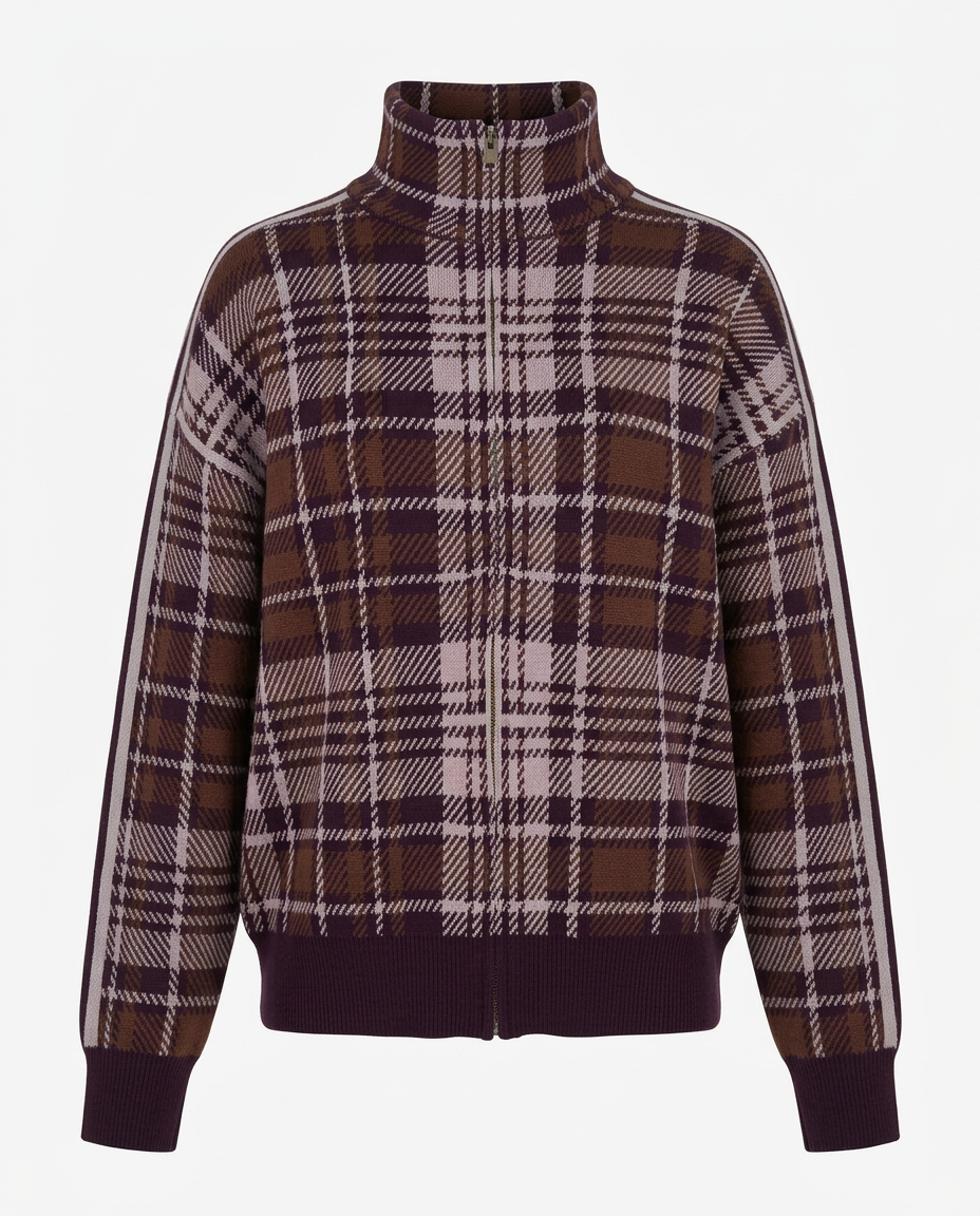 Wajd Plaid Jacket – Long Sleeve  Elora