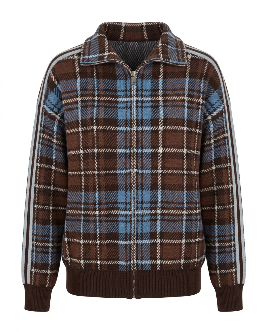 Wajd Plaid Jacket – Long Sleeve  Elora