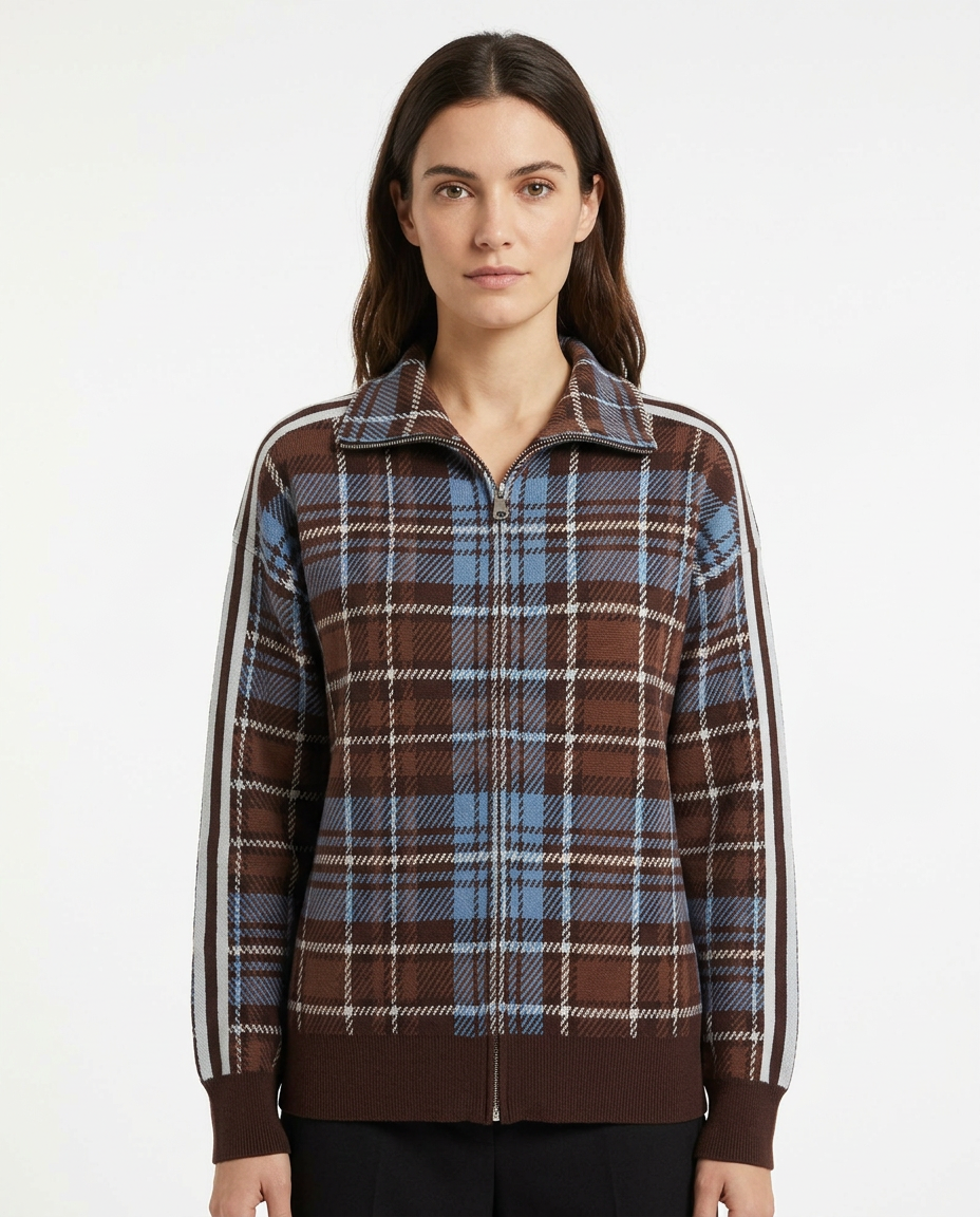 Wajd Plaid Jacket – Long Sleeve  Elora