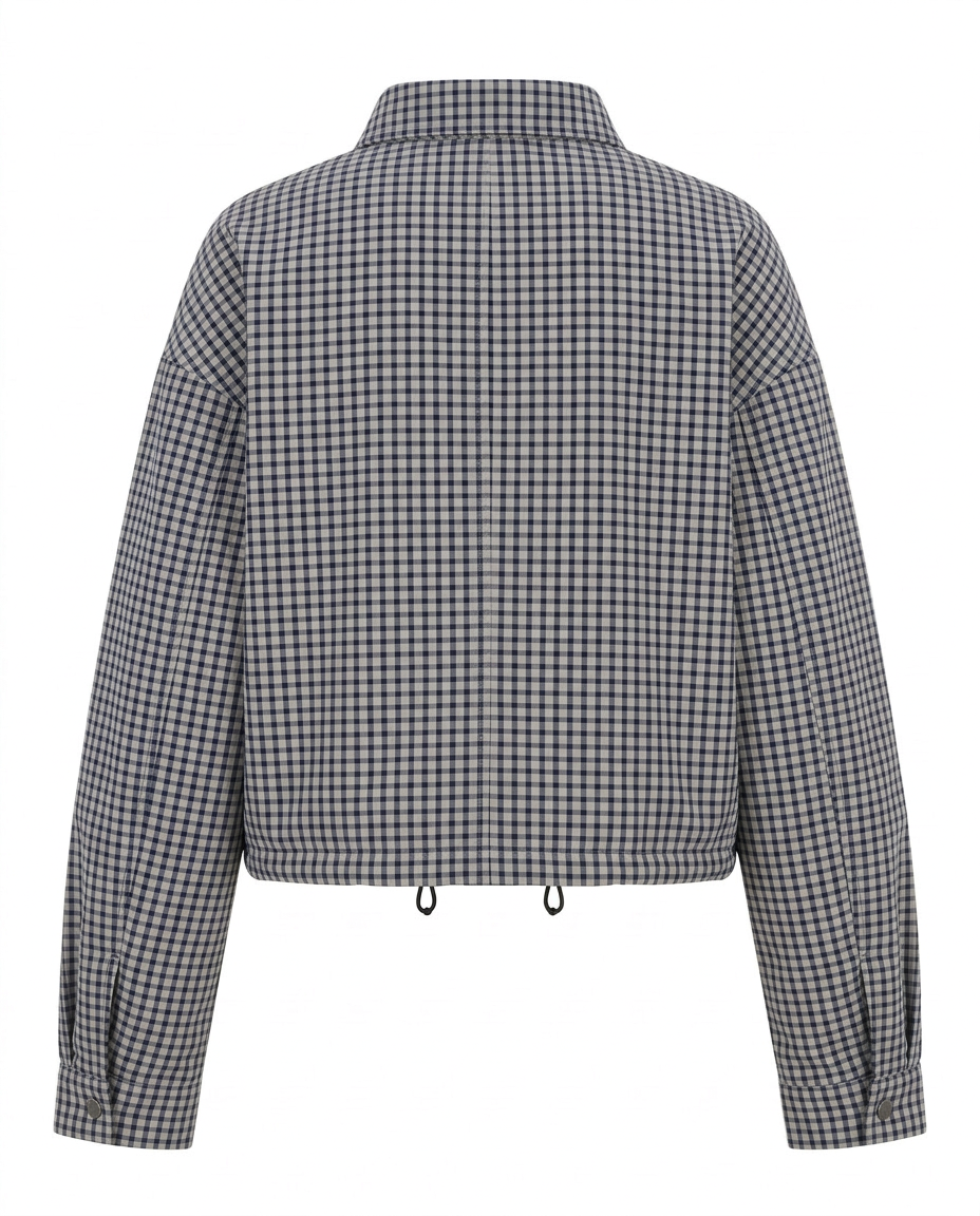 Zainab Plaid Jacket – High Neck  Elora