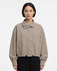 Zainab Plaid Jacket – High Neck  Elora