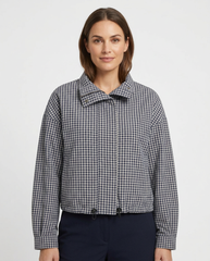 Zainab Plaid Jacket – High Neck  Elora