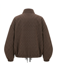 Zainab Plaid Jacket – High Neck  Elora