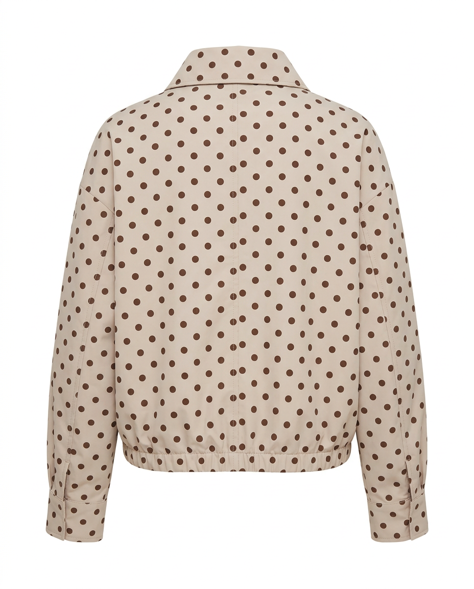 Zeenat Polka Dot Jacket – High Neck  Elora