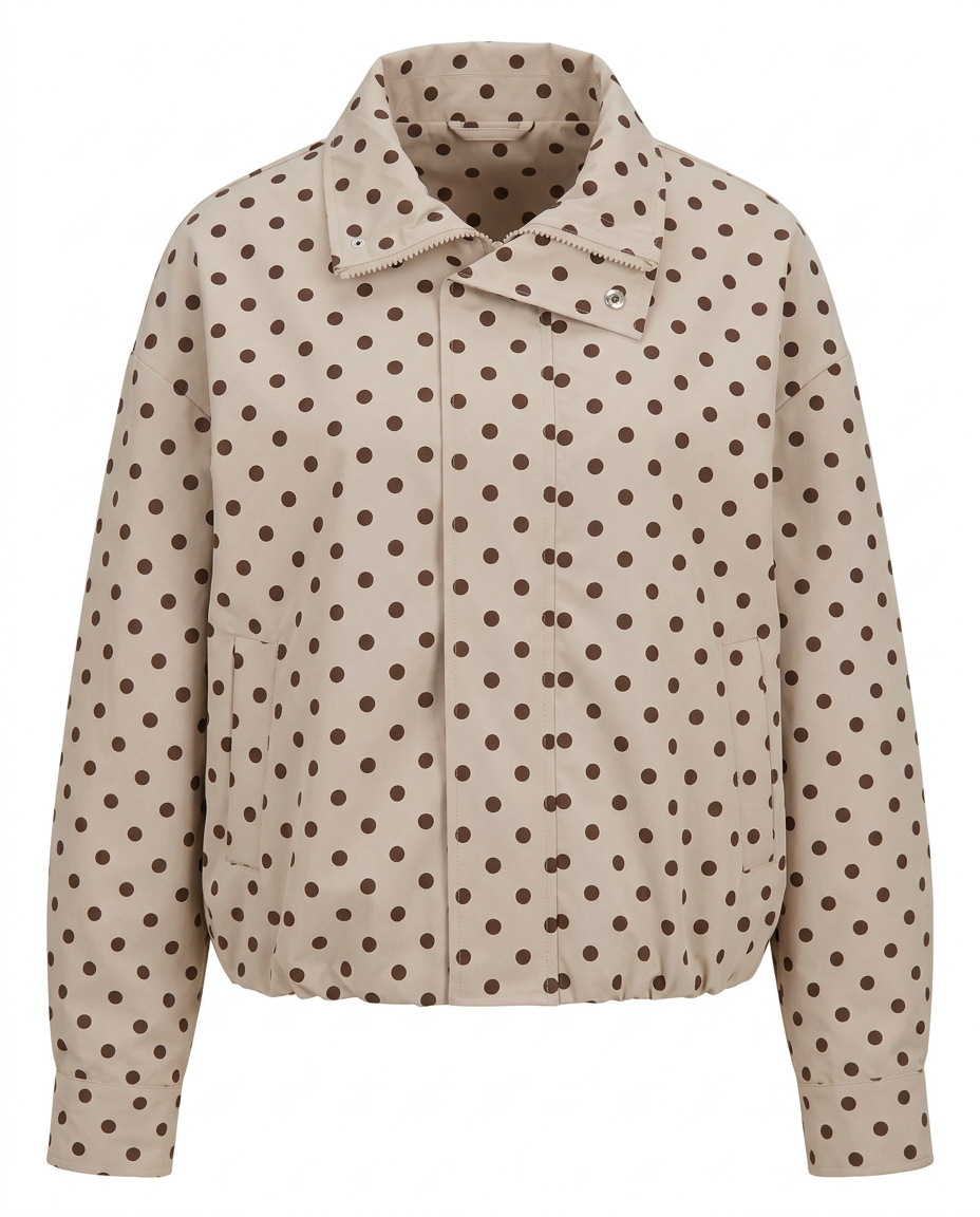 Zeenat Polka Dot Jacket – High Neck  Elora