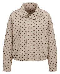 Zeenat Polka Dot Jacket – High Neck  Elora