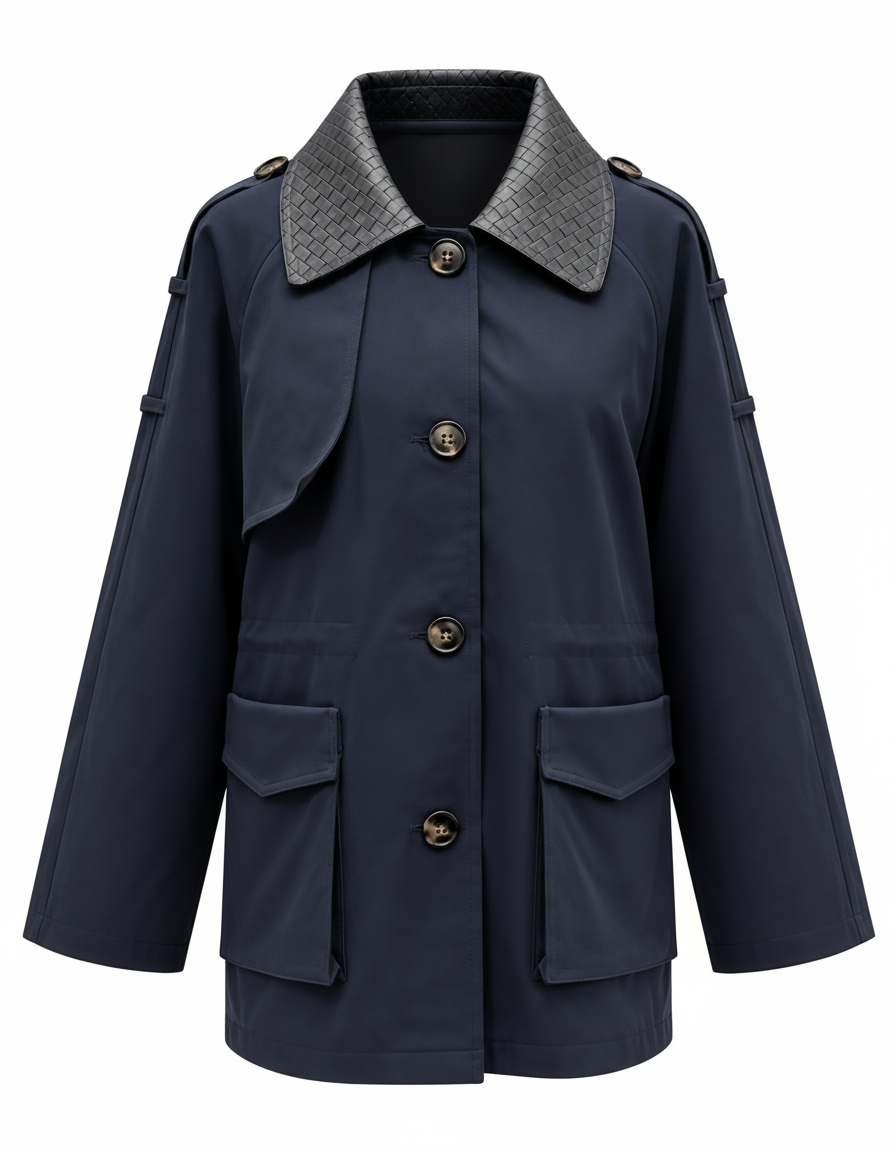 Mai Everyday Maxi Jacket – Button-Front Collared  Elora