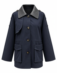 Mai Everyday Maxi Jacket – Button-Front Collared  Elora