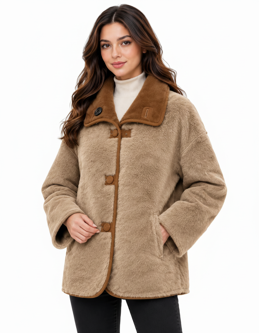 Maysa Everyday Jacket – Button-Front Collared  Elora