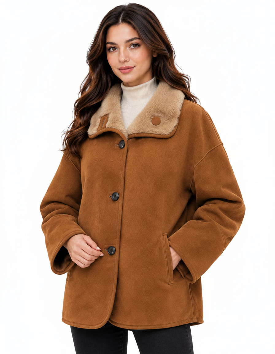 Maysa Everyday Jacket – Button-Front Collared  Elora