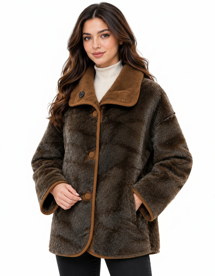 Maysa Everyday Jacket – Button-Front Collared  Elora