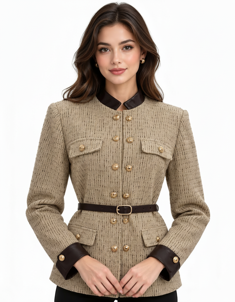 Ghadeer Everyday Jacket – Button-Front Long Sleeve  Elora