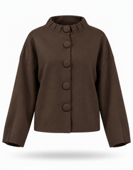 Inaam Viscose Jacket – Button-Front Long Sleeve  Elora