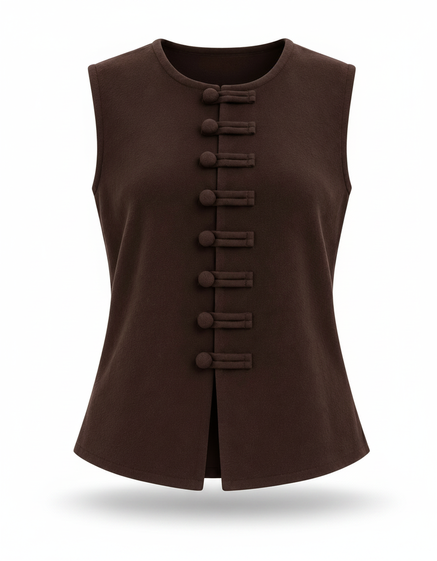 Rafif Viscose Gilet – Sleeveless  Elora