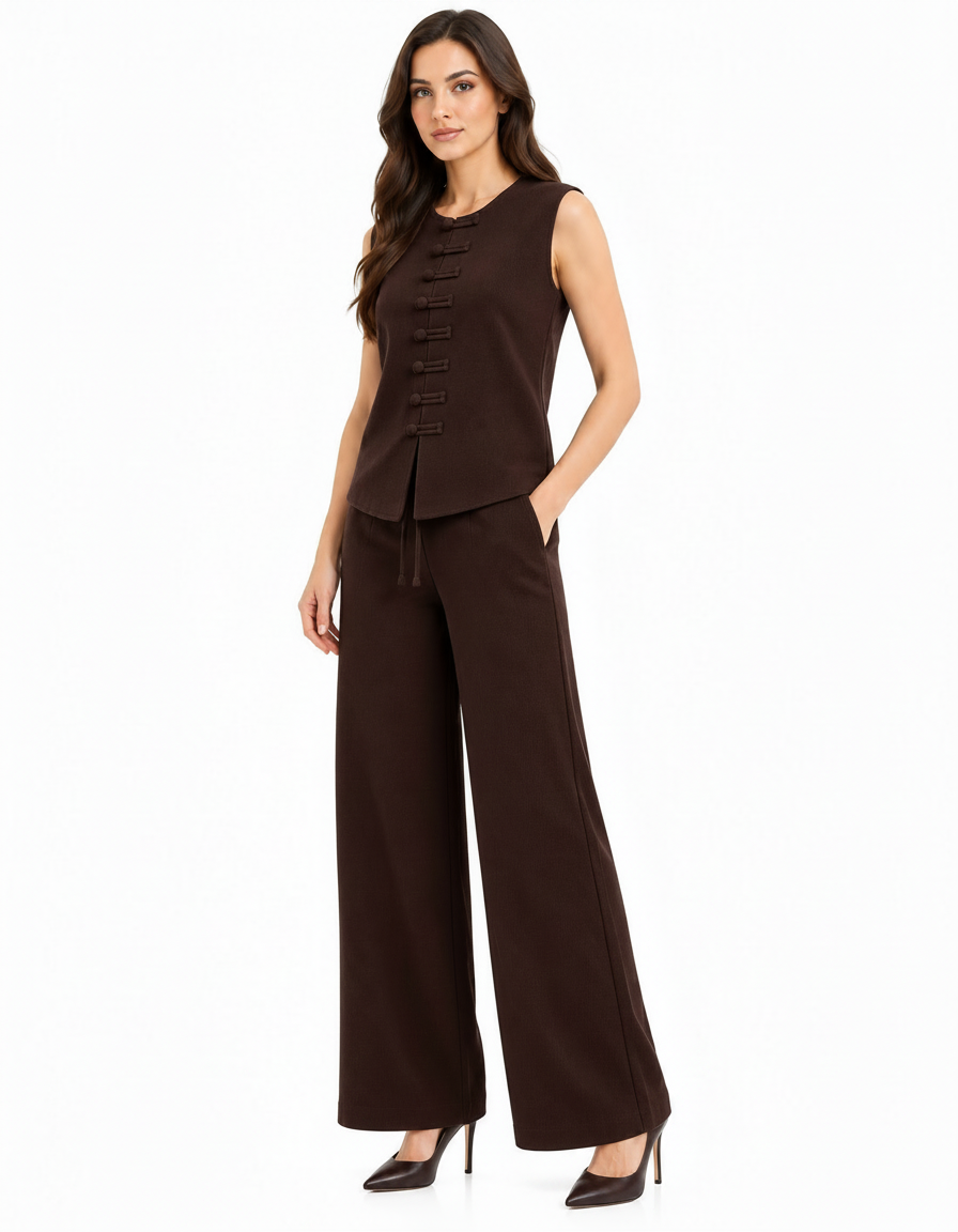 Rafif Viscose Gilet – Sleeveless  Elora