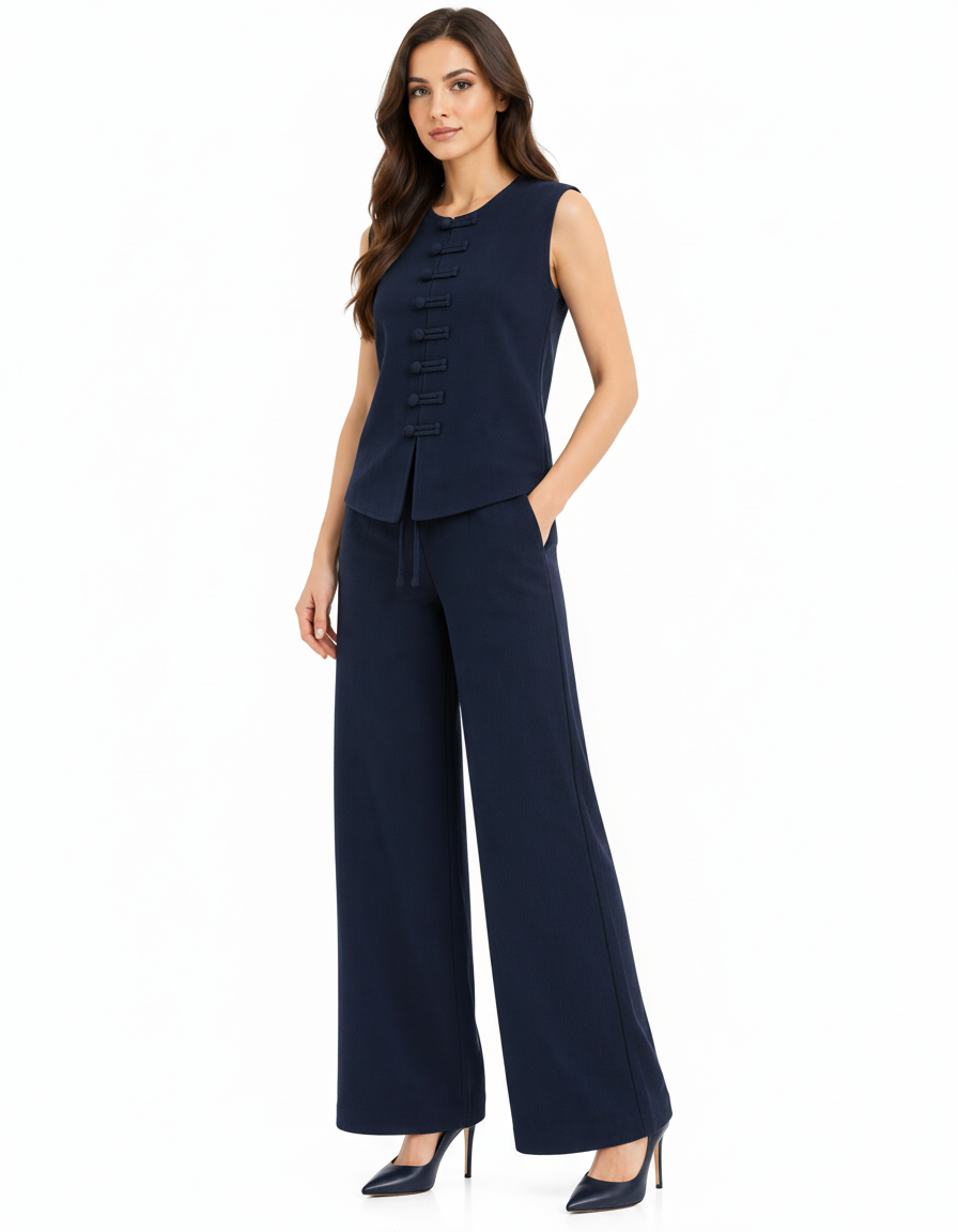 Rafif Viscose Gilet – Sleeveless  Elora