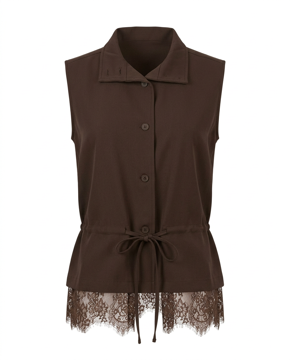 Sohaila Everyday Gilet – Button-Front Sleeveless  Elora