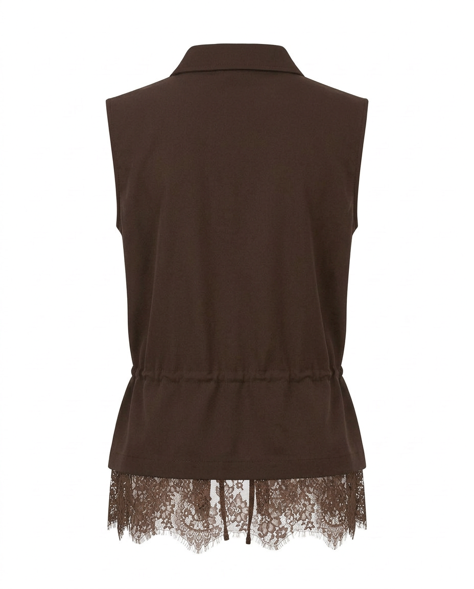 Sohaila Everyday Gilet – Button-Front Sleeveless  Elora