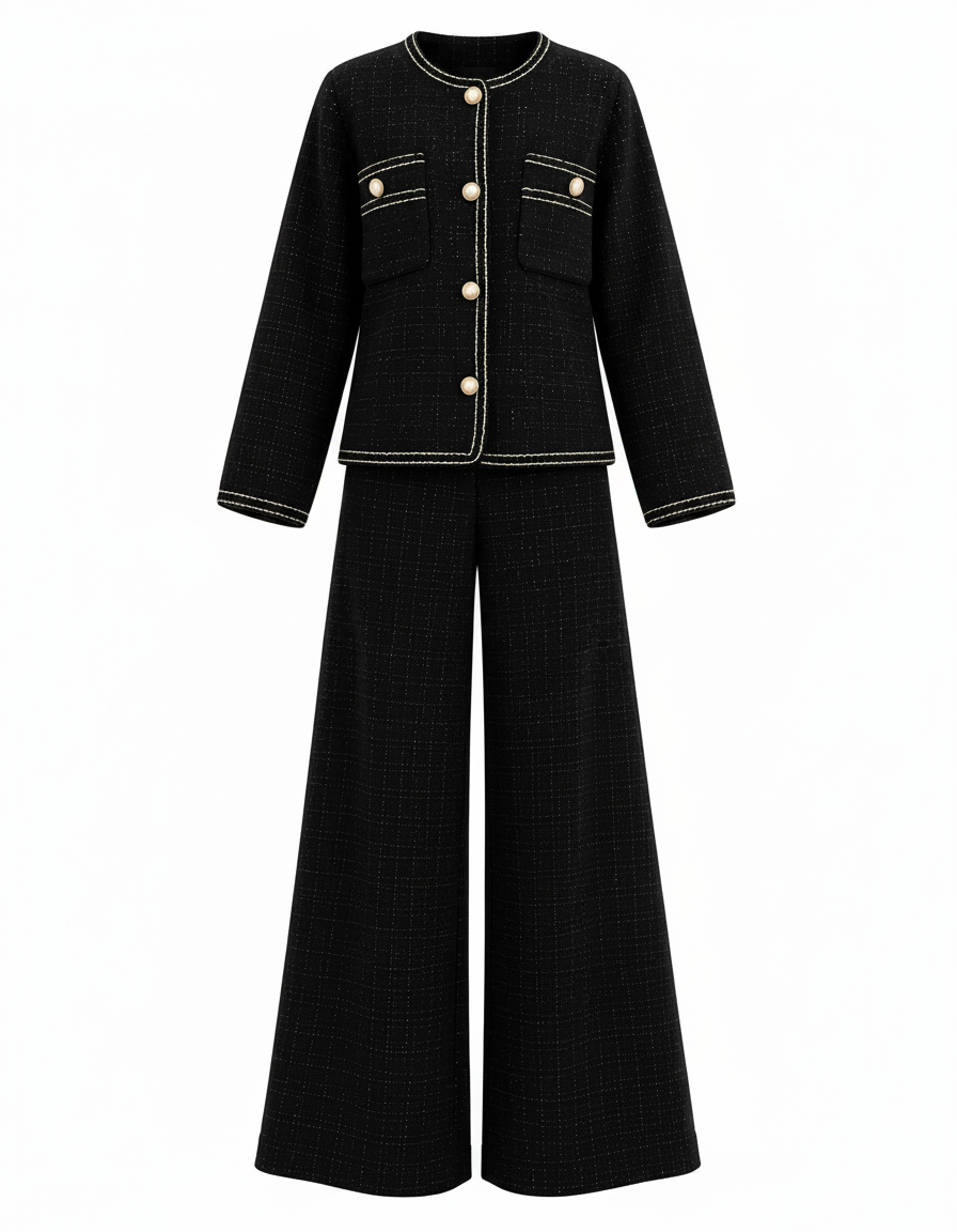 Anfal Everyday Co-ord Set – Button-Front Long Sleeve  Elora