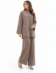 Assil Viscose Co-ord Set – Button-Front Long Sleeve  Elora