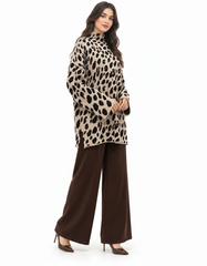 Dahlia Animal Print Maxi Co-ord Set – Pull-On Long Sleeve  Elora