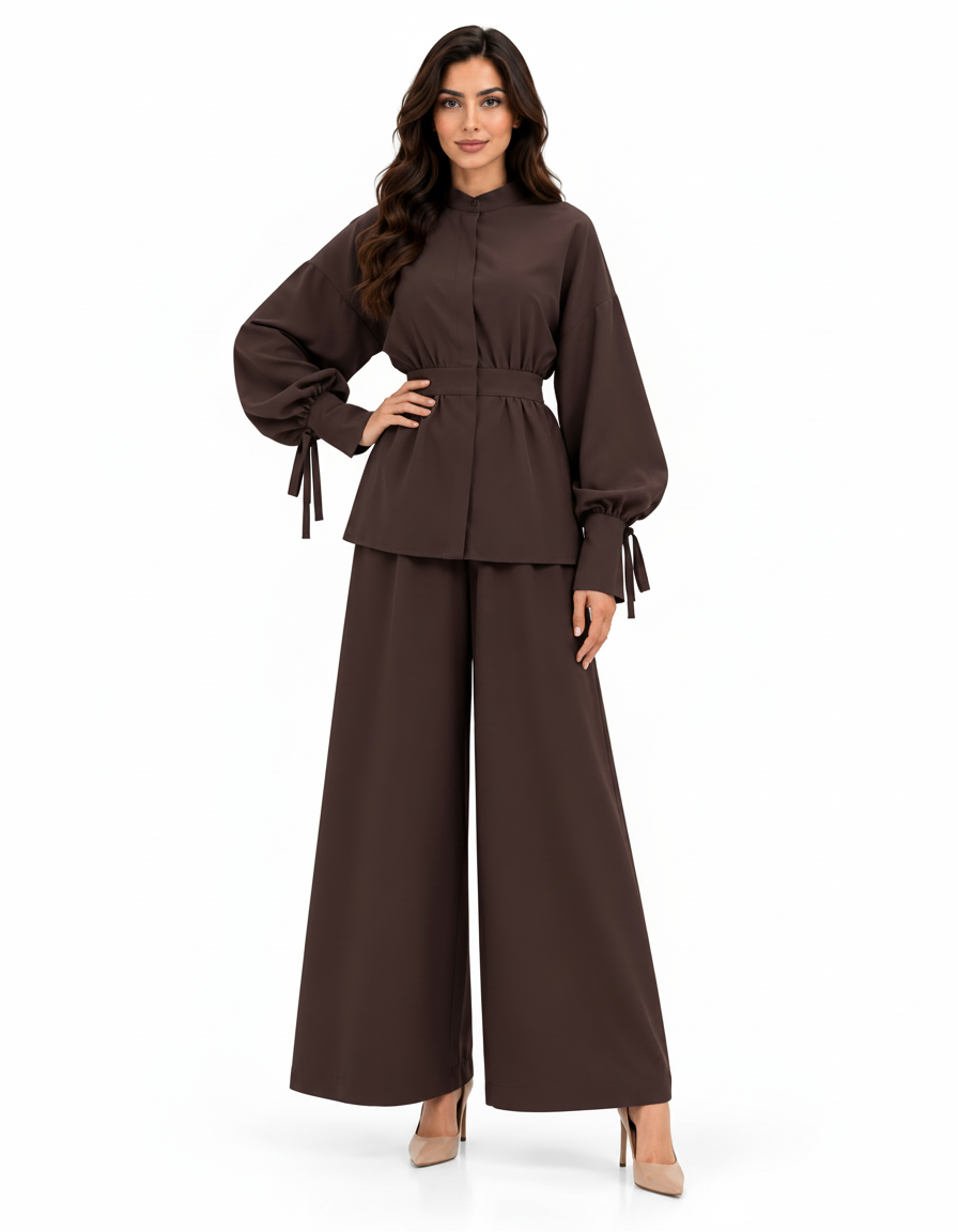 Jala Everyday Co-ord Set – Button-Front Long Sleeve  Elora