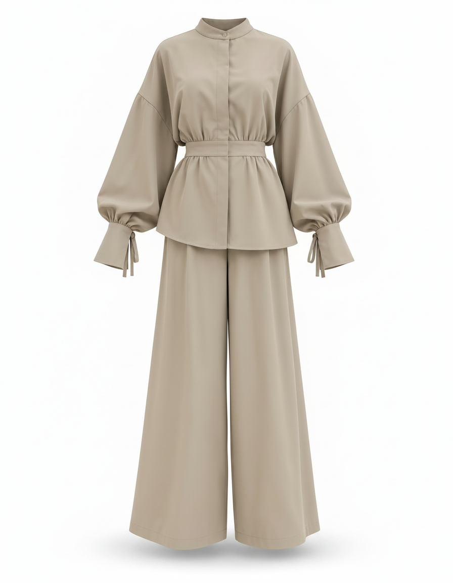Jala Everyday Co-ord Set – Button-Front Long Sleeve  Elora