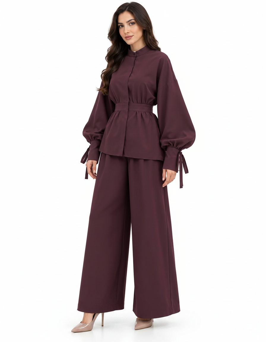 Jala Everyday Co-ord Set – Button-Front Long Sleeve  Elora