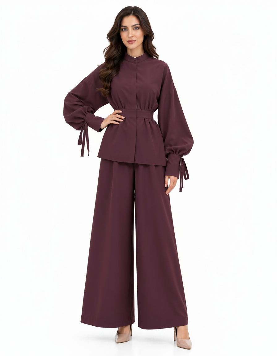Jala Everyday Co-ord Set – Button-Front Long Sleeve  Elora