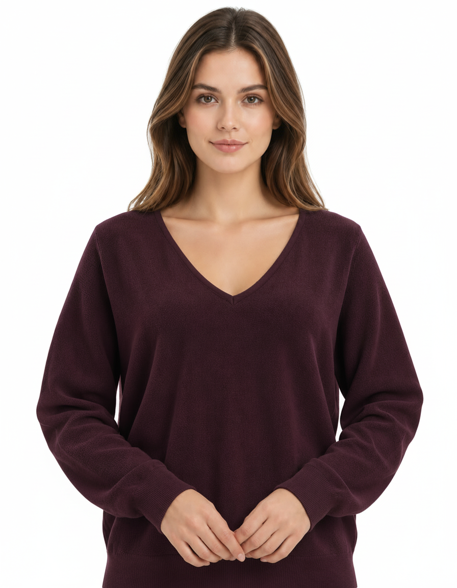 Sabreen Viscose Blouse – Pull-On Boat Neck  Elora