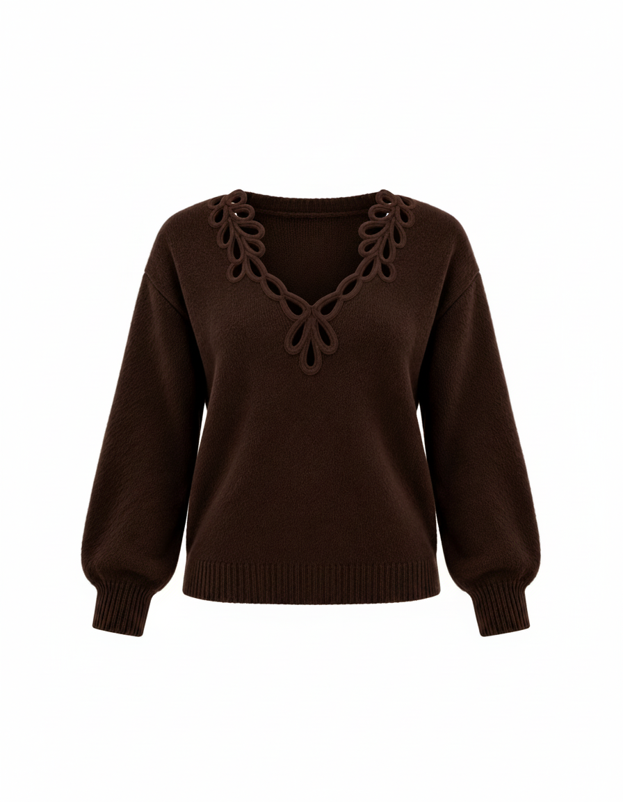 Sirine Everyday Blouse – Pull-On V-Neck  Elora