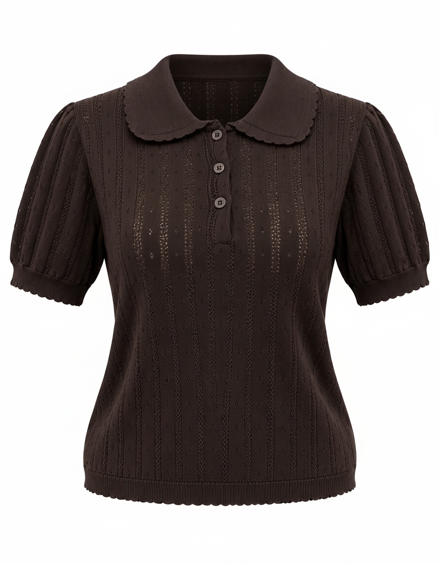 Sahab Viscose Blouse – Button-Front Collared  Elora