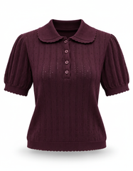 Sahab Viscose Blouse – Button-Front Collared  Elora