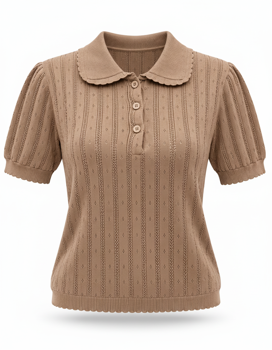Sahab Viscose Blouse – Button-Front Collared  Elora