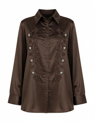 Ahd Viscose Blouse – Button-Front Collared  Elora