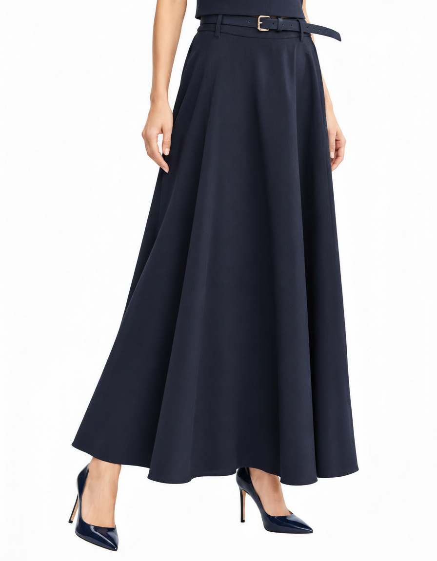 Lamar Everyday Maxi Skirt – Belted  Elora