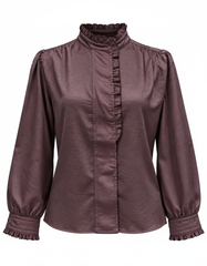 Intisar Everyday Blouse – Button-Front Long Sleeve  Elora