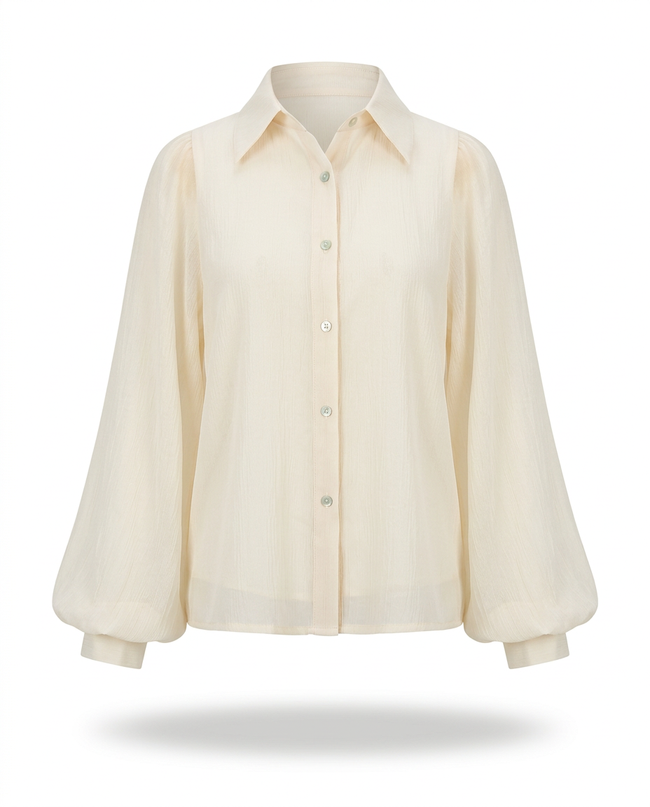 Daniah Everyday Blouse – Button-Front Collared  Elora