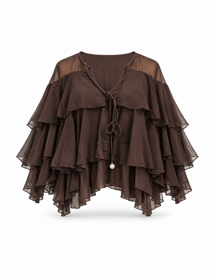 Iklil Everyday Blouse – Belted V-Neck  Elora
