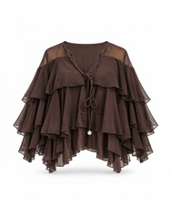 Iklil Everyday Blouse – Belted V-Neck  Elora