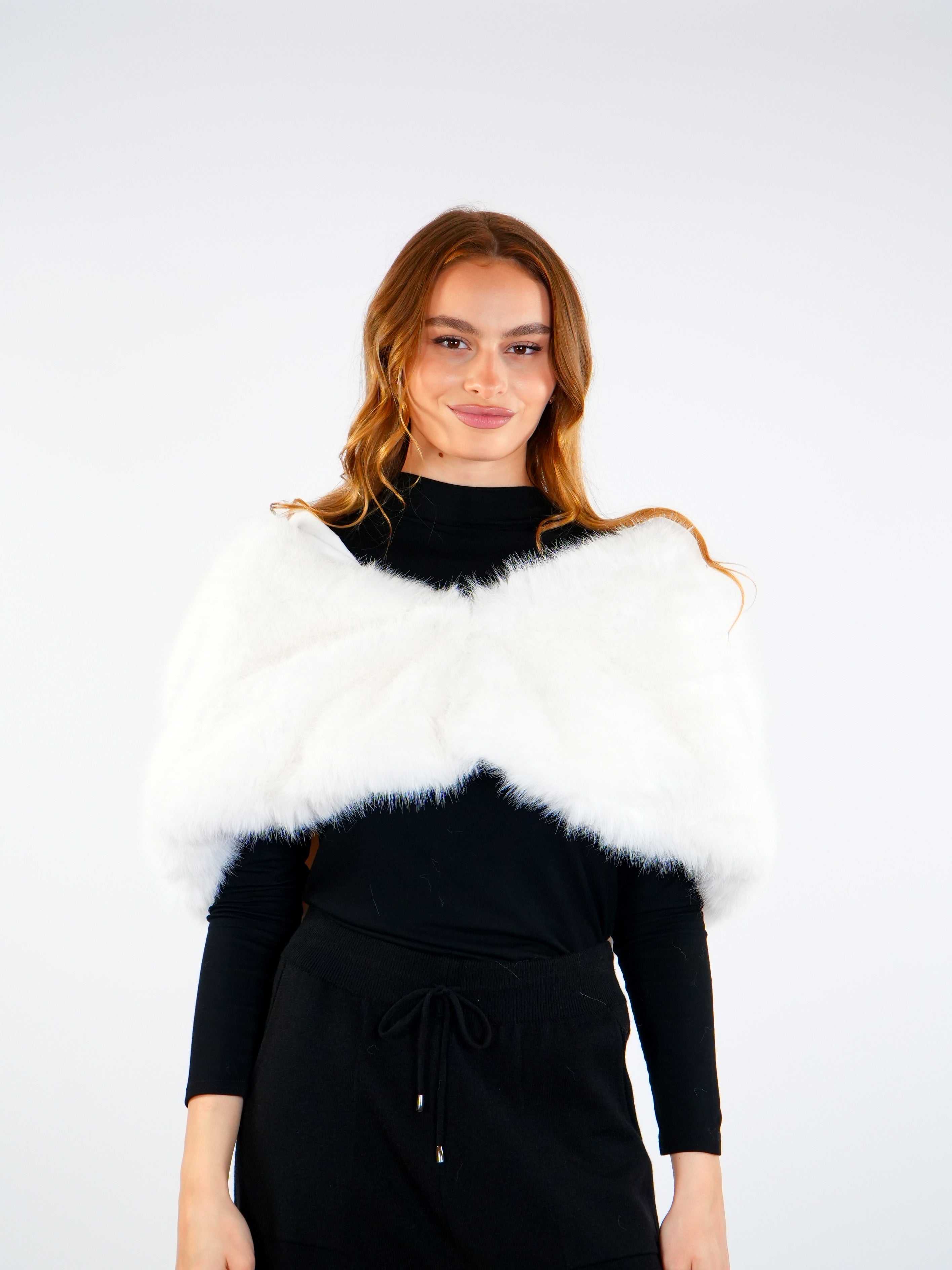 Soft Fur Shoulder Scarf  Elora