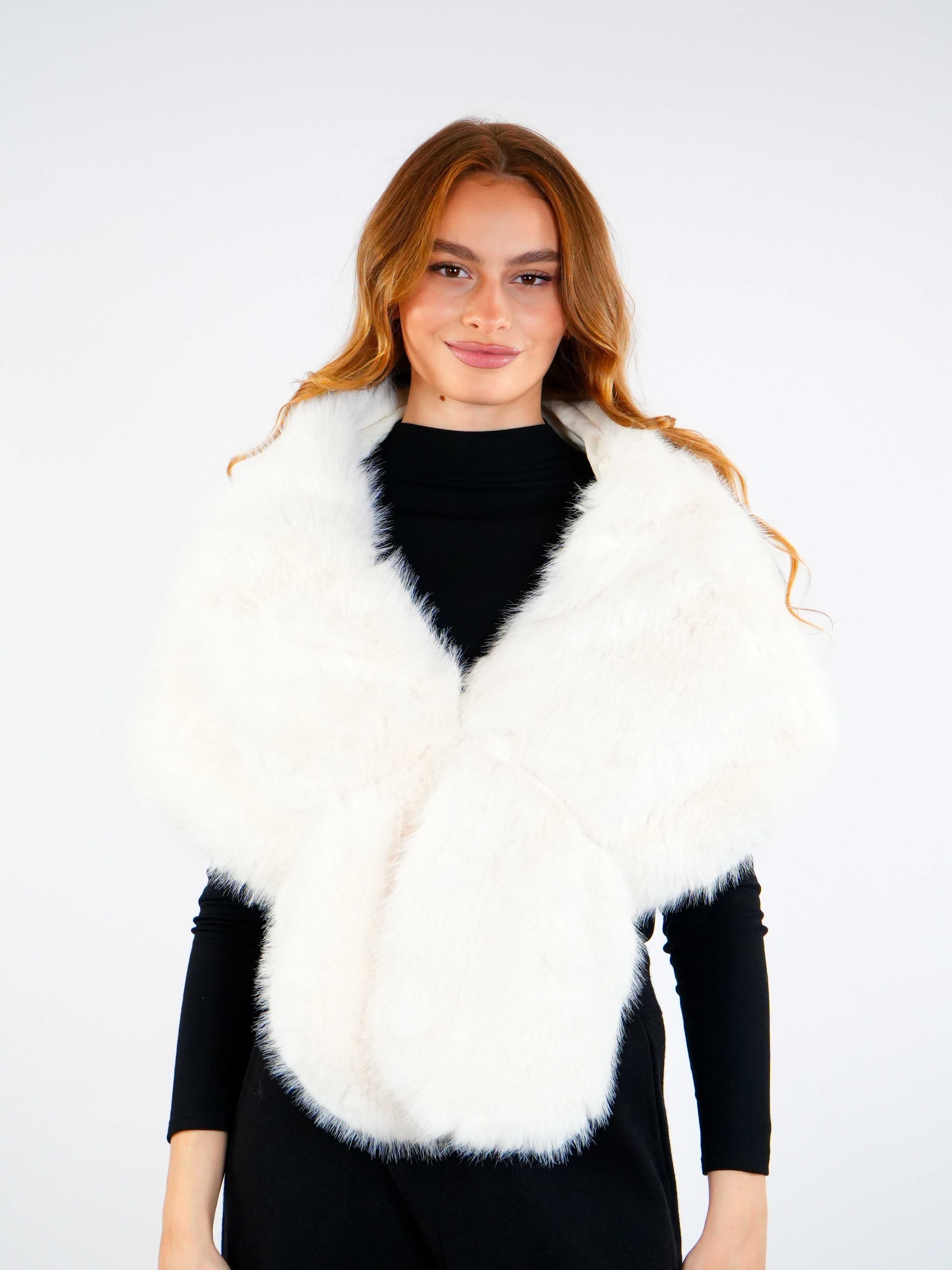 Soft Fur Shoulder Scarf  Elora