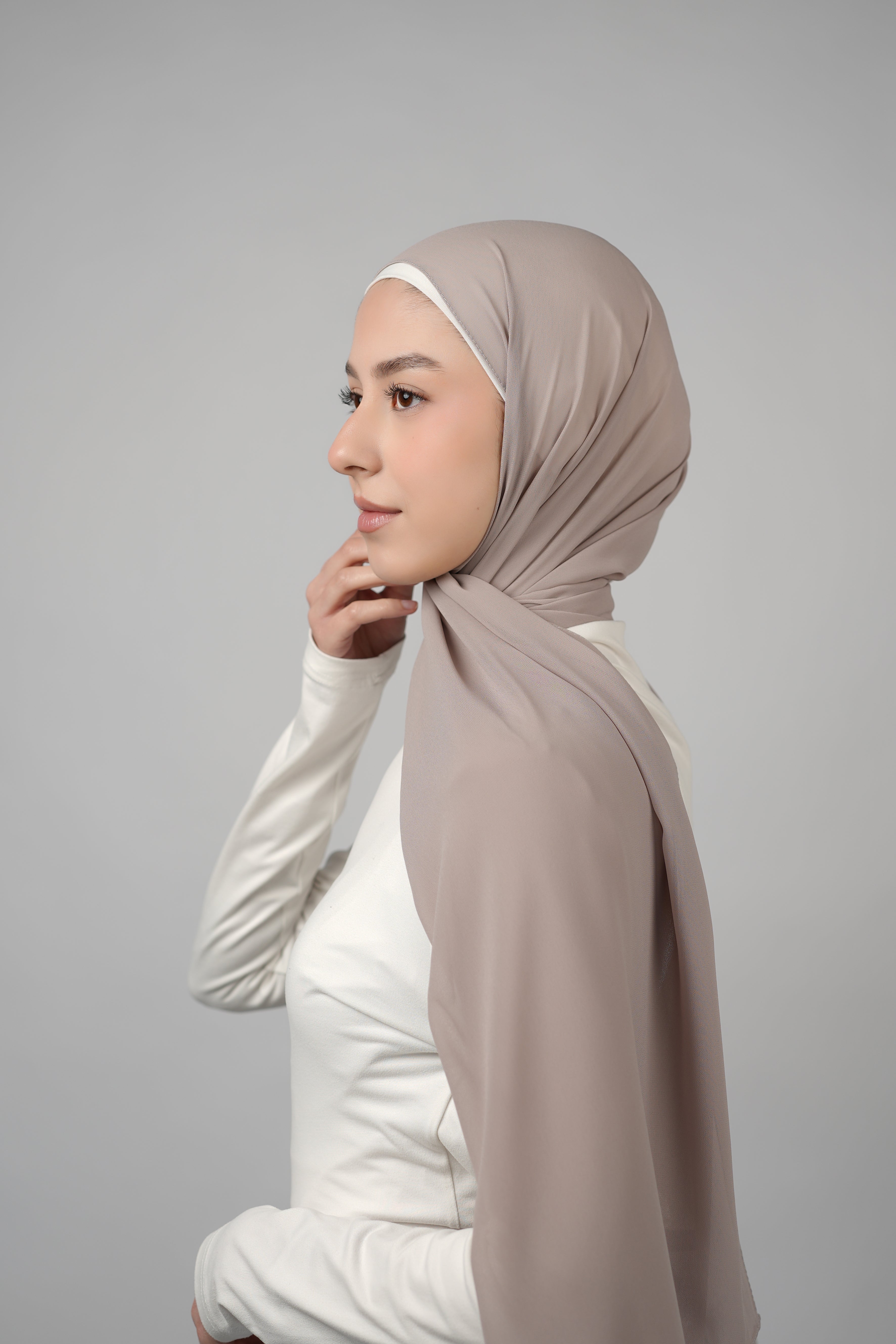 Basic Plain Chiffon Hijab  Voile