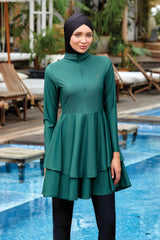 Adasea Burkini  Swimsuit-4442 -  Voile