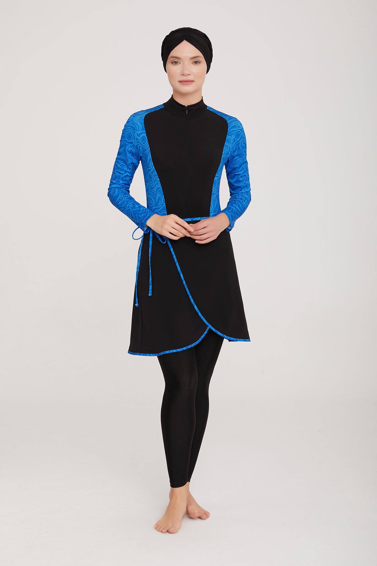 Adasea Burkini  Swimsuit-4456 -  Voile