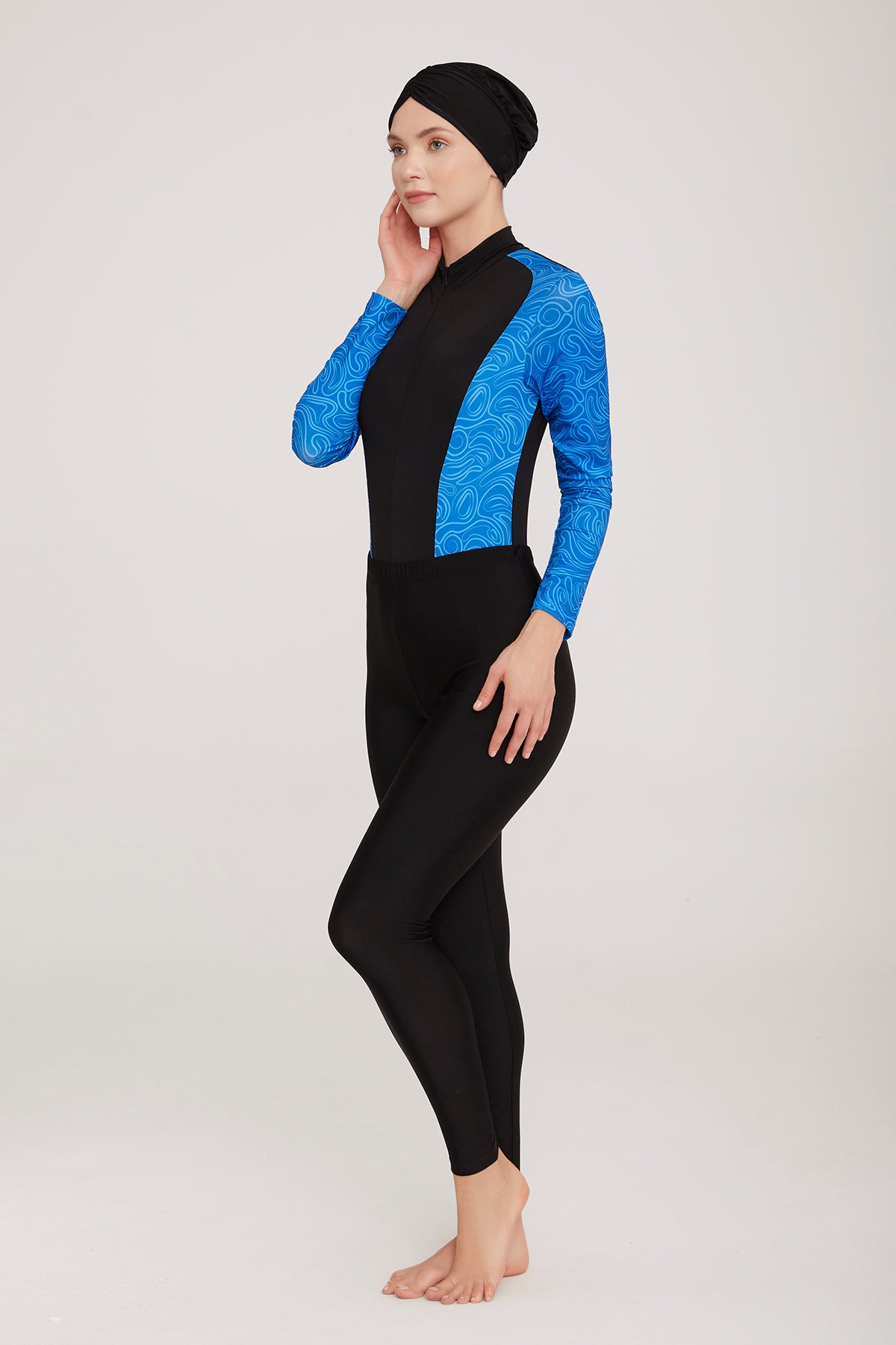 Adasea Burkini  Swimsuit-4456 -  Voile