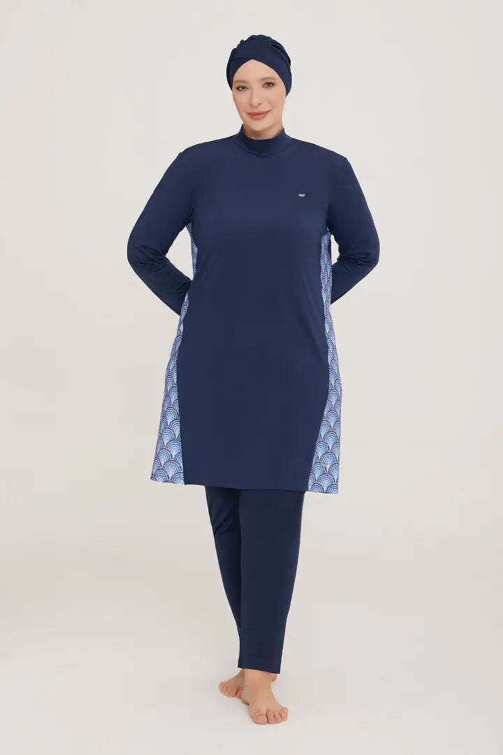 Adasea Burkini  Swimsuit-4486-B -  Voile