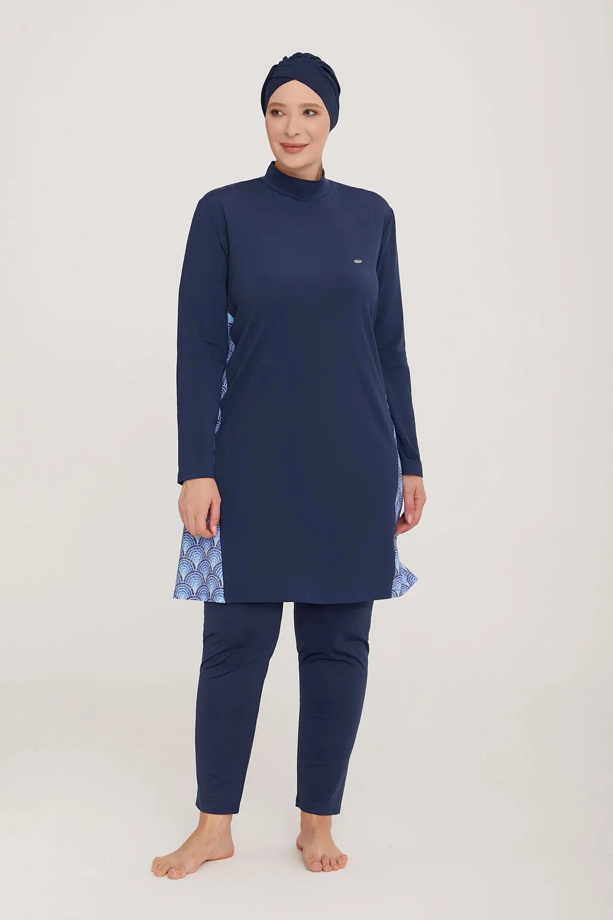 Adasea Burkini  Swimsuit-4486-B -  Voile